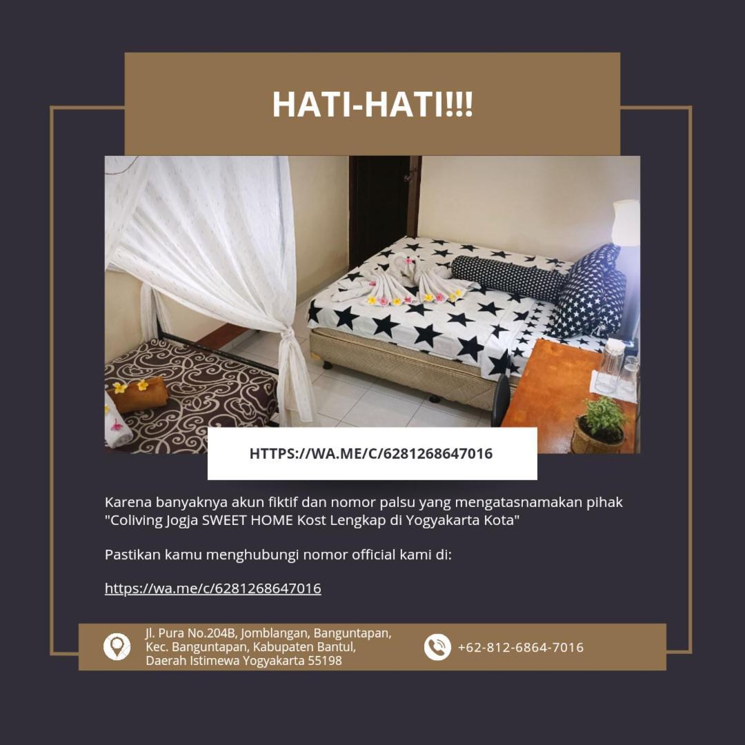 Coliving Jogja Sweet Home Kost Lengkap Di Jogjakarta Eksteriør billede